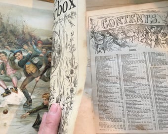 Antique 1892 Chatterbox Book great for the graphics