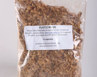 4oz Natural FUSTICWOOD shavings Fabric dye from Aurora Silks, Yellows and Oranges