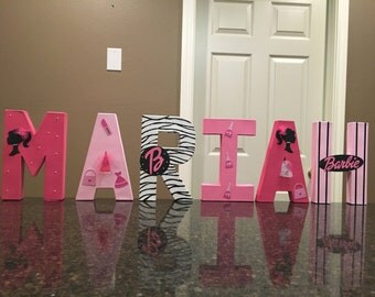 Barbie Silhoutte Custom Name Letters - price is per letter