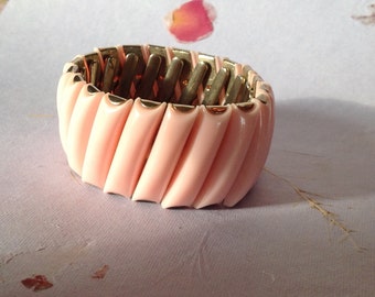 Pink Lucite Stretch Bracelet