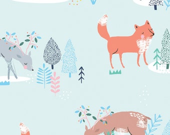 Woodland Minky Baby Blanket, Woodland Nursery Bedding, Girl Crib Bedding, Changing Pad Cover, Crib Sheet, Pine Grove Deer Fox Owl Forest