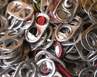 2800 aluminum metal can tabs soda can pull pop top chain mail LARP gift jewelry armor lampshade mixed media art supply industrial salvage