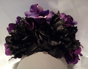 Day of the Dead Flower Headband / Dia De Los Muertos Headpiece / Flower Headpiece