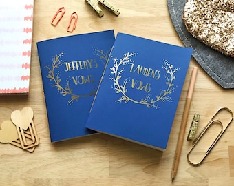 Customized Wedding Vow Books (Set of 2)