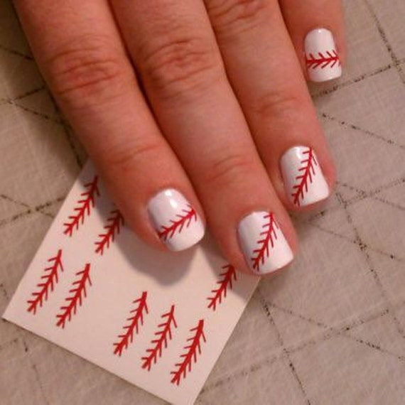 Baseball Nail Decals softball Nail decals Nail stickers
