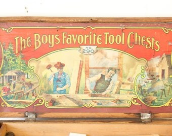 vintage toy tool box