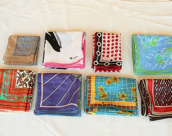 Vintage Vera Neumann Scarf Lot of 8 Designer Scarves