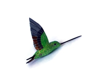 Hummingbird Art Paper machè Sculpture bird ornament