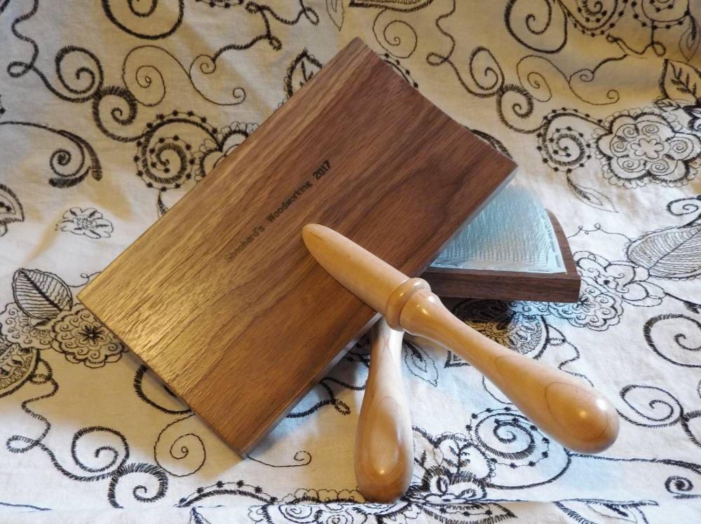 Wooden Hand Carders Walnut 120 tpi with Maple Handles from shepherdswoodworking on Etsy Studio