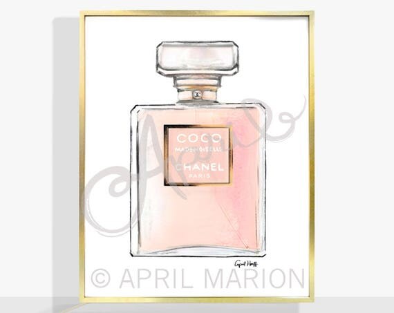 COCO Mademoiselle Chanel Perfume PRINT Pink Illustration