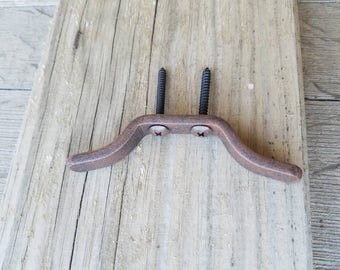 1-Ea 1-Pr, 4'' Wall Hook, Shade Cord Cleat, Hand Forged Iron hook, Roman Shade Cord Cleat, Iron Cleat, 100% Hand Made Hook.