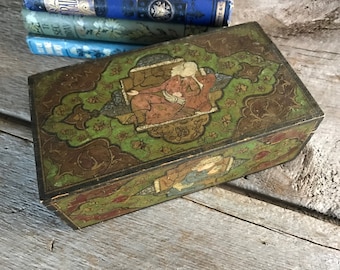 Eastern Handpainted Wood Box, Colorful Delightful Artisan Design