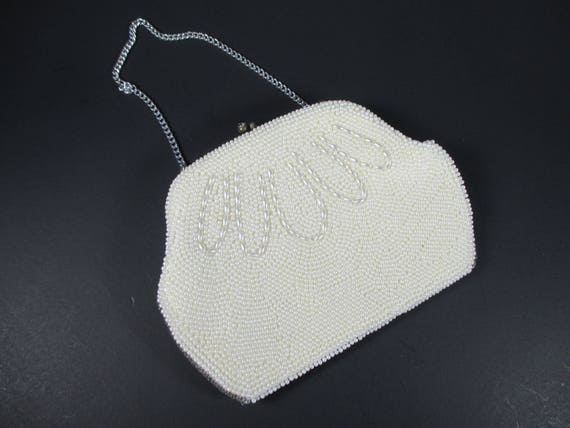 white ivory clutch bag