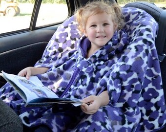 Car Seat Poncho -Car Seat Poncho for Boys- Carseat Poncho for Girls - Car Seat Poncho with Zipper - Car seat Cover - Child's Fleece Cape