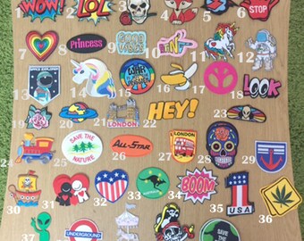 L Size iron on patch set, patch denim jacket, patches for jackets, mixed Iron on, iron on patches set, iron on patch applique, patches