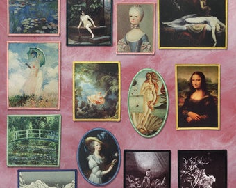 25% off Mix and Match Jenni's Prints Art iron-on patches Monet Japanese Water Lilies Nymphéas Rococo Pre Renaissance Botticelli