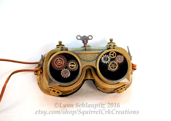 Steampunk Goggles with Gears! Steampunk Accessory, Cosplay, Steampunk costume, Mad Scientist, Larp, Goggles, Airship by SquirrelCrkCreations steampunk buy now online