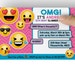Emoji Slumber Party Invitation Printable Girl's Emoji