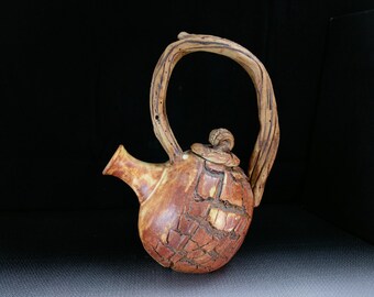 ChingWenArts handmade Stoneware Teapot Vase Pot, #E168