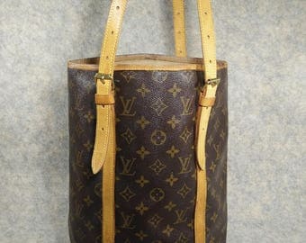 Louis Vuitton BUCKET GM Vintage 1997, Handbag Shoulder Bag, CanVas, Cowhide Good, Sticky Removed&Cleaned for Fully Useful, more photo inside