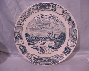 Commemorative Plate Will Rogers Memorial