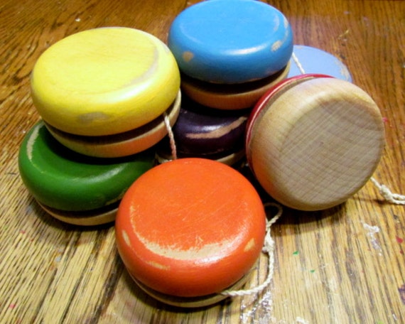 vintage wooden yoyo
