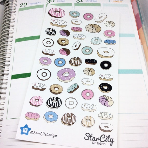 donut stickers doughnut stickers planner by starcitydesigns
