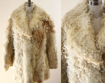 1970s Sherling Fur Coat // 1970s curly lamb fur coat // vintage fur coat