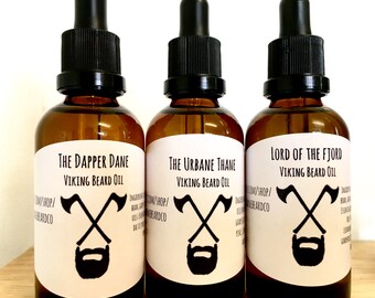 Beard Oil Kit. Beard grooming kit. Gift for men. Viking. Beard oil sampler. Husband or boyfriend gift. Beard softener.