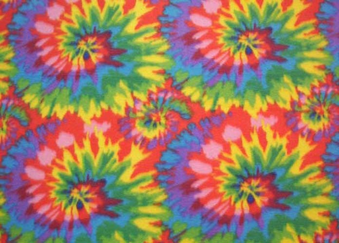Fleece Tie Tye Dye Starburst Rainbow Colors Fleece Fabric Tie Dye Fleece Fabric By The Yard