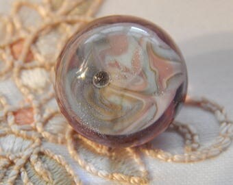 Purple Glass Paperweight Button - by Calloon Studio Button