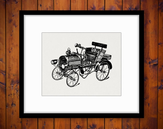 Digital Printable Antique Car Download Automobile Old Fashioned Image Graphic Vintage Clip Art Jpg Png Eps HQ 300dpi No.1760