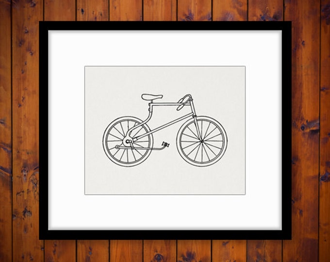 Digital Antique Bicycle Printable Image Bike Illustration Graphic Download Vintage Clip Art Jpg Png Eps HQ 300dpi No.3094