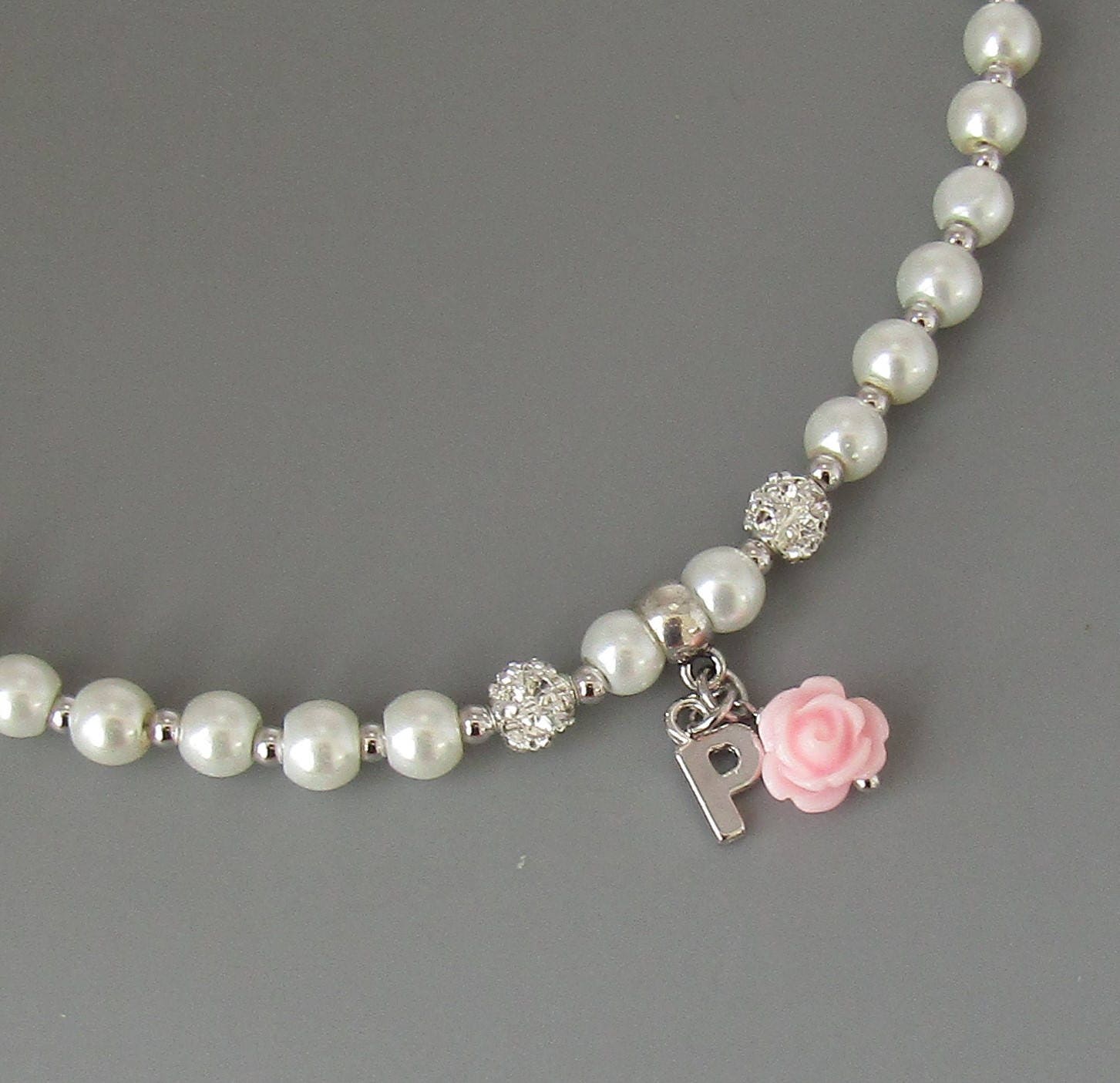 Flower Girl Necklace Flower Girl Gift Personalized Flower