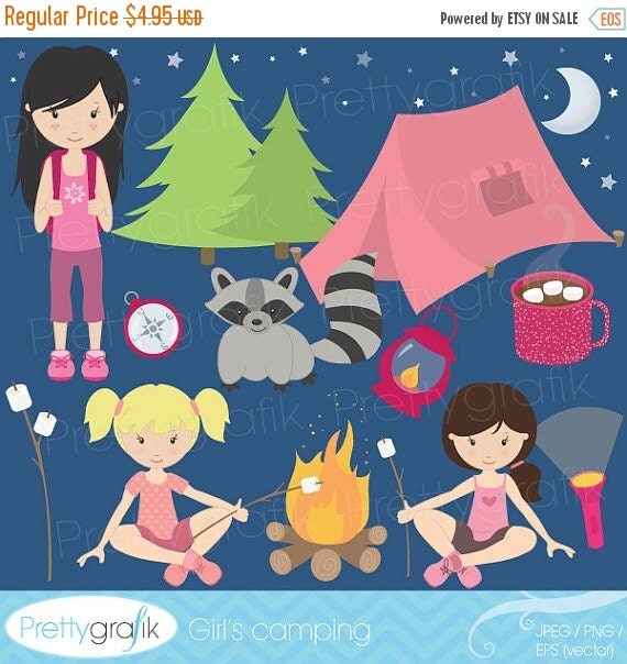 80% OFF SALE camping clipart commercial use, vector graphics, digital clip art, digital images - CL521 Il_570xn