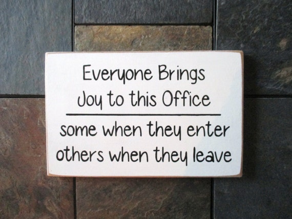 Everyone Brings Joy to This Office Wood Sign Co-Worker Gift