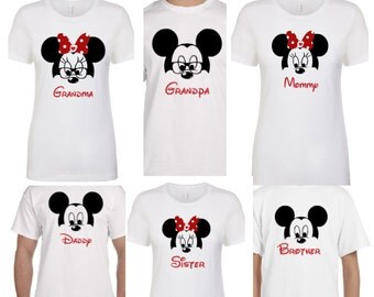 Disney Matching Shirt Set | Disney Family Shirts | Mom Dad Brother Sister Grandma | Christmas Shirt |Family Matching Mouse Set