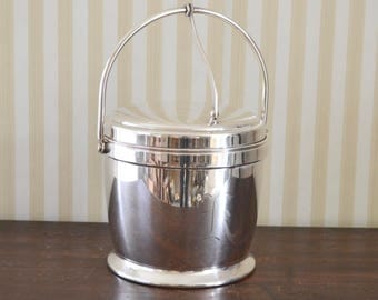 Vintage Monogram "K" Silverplate Ice Bucket
