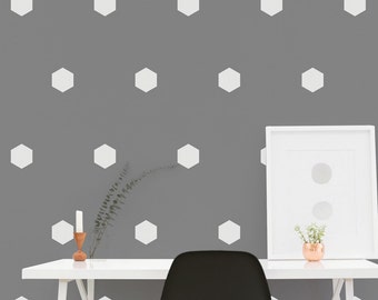 The white hexagons - 2.7 inches