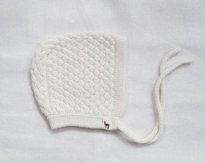 Baby hat wool baby cap in textured knit newborn hat baby bonnet baby boy hat white gray brown taupe ivory pink baby gift baby girl gift