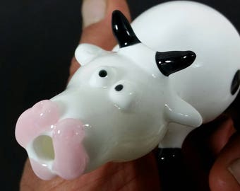 Glass Pipes Cow Collectable Tobacco Pipe