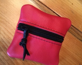 Leather zipper case | Etsy