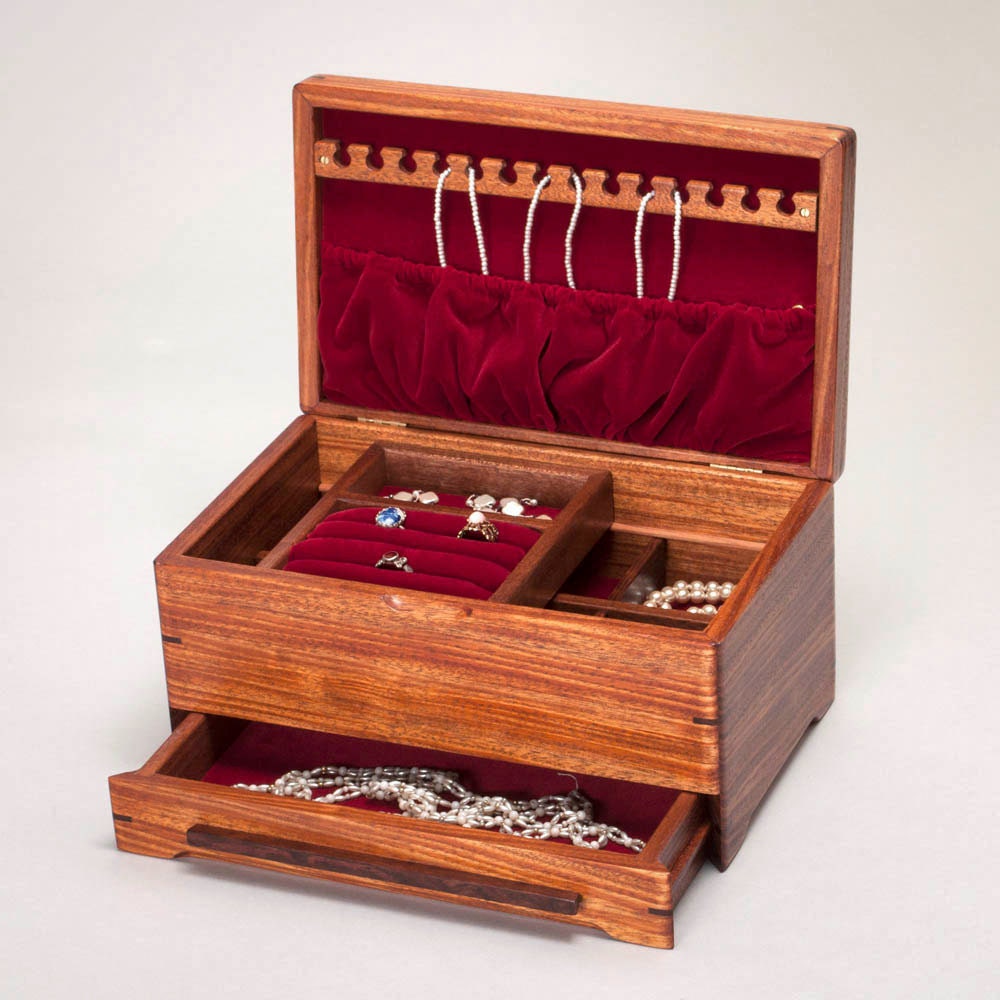 Jewelry Box Ladies Jewelry Box Mahogany with by MountainViewWood