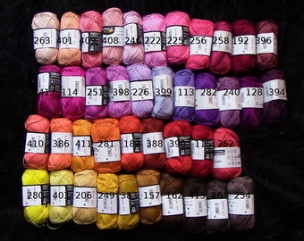 12 skeins Cotton yarn, Catania * 600 gr * crochet yarn * each 50 gr * pick your colors * mercerized * amigurumi, lalylala 4 ply crochet