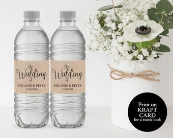 wedding water bottle