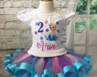 Elsa tutu, Elsa shirt, Elsa birthday shirt, Elsa birthday outfit, Frozen birthday shirt, Frozen birthday outfit, Elsa tutu, Elsa outfit