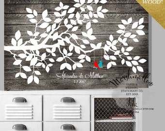Rustic Wedding Guest Book Custom Guest Book Alternative, Guestbook Tree Wedding Gift Wood Wedding Signs, Wedding Tree Wedding Guestbook Wood