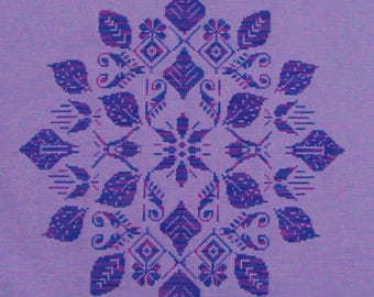 Mandala Leaf Style cross stitch kit 14 count Beautiful design