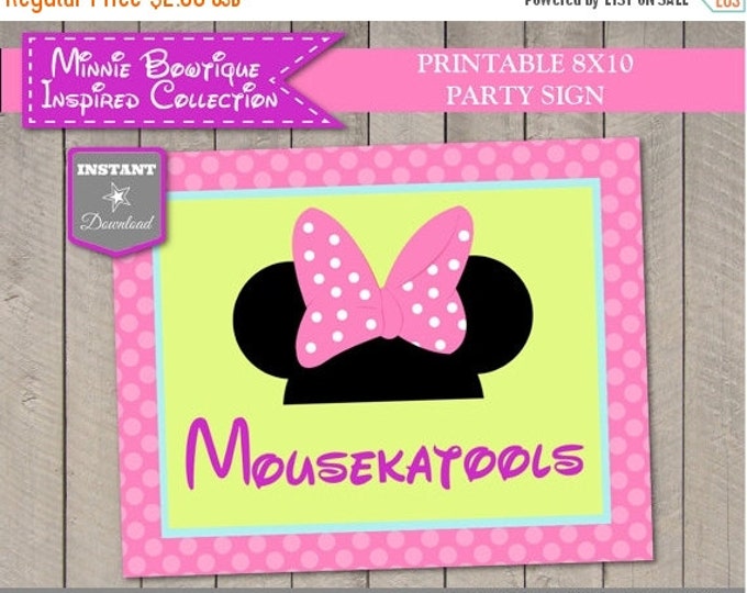 SALE INSTANT DOWNLOAD Mouse Bowtique Printable 8x10 Mousekatools Party Sign / Birthday / Bowtique Collection / Item #2205