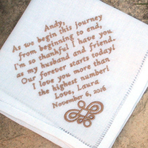MENS WEDDING HANDKERCHIEF, Irish Linen, Groom, Father of Bride/Groom ...